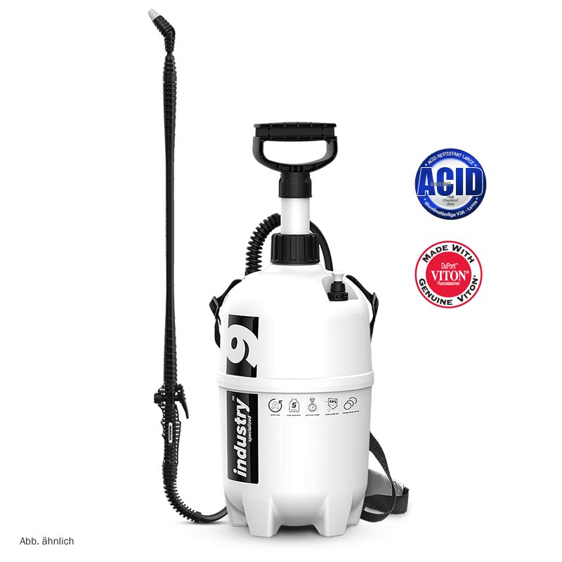 P9si Drucksprüher 9 Liter mit VITON Dichtungen, säure geeignet, hohe Beständigkeit