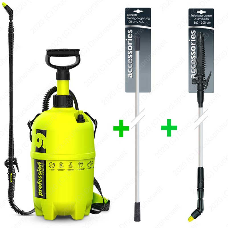 Drucksprüher Bundle B004 P9H Drucksprüher + Lanzenverlängerung+ 3 Meter Lanze
