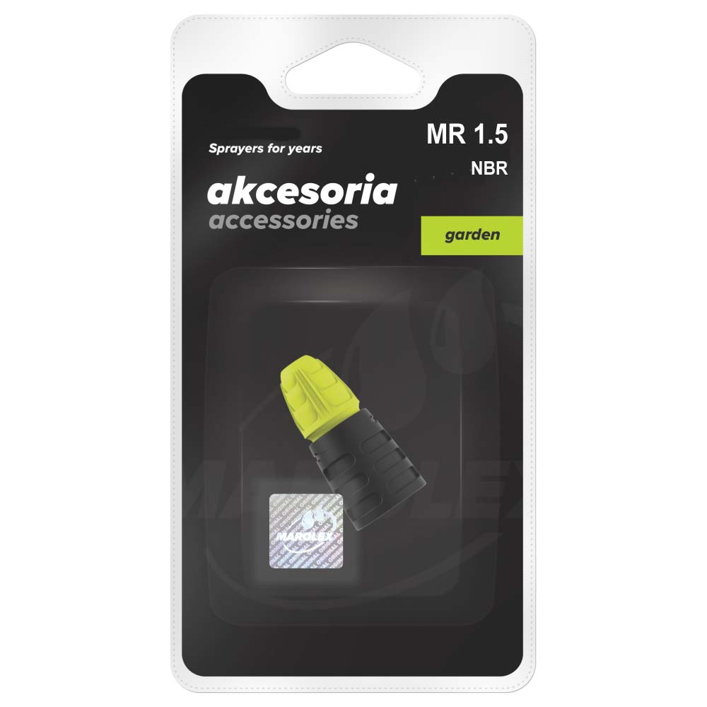 MR 1.5 Düsenkopf mit NBR Dichtungen, 1,5 mm Durchfluss, verstellbare Rundstrahldüse – Ersatzteil für Pflanzenschutz und Öle