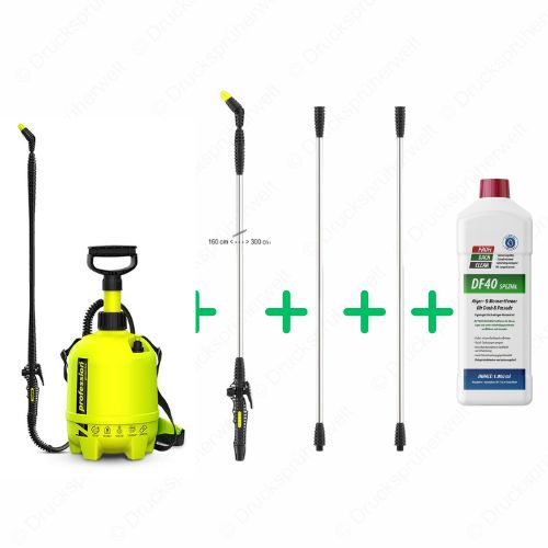 B017 Drucksprüher Profidachclean Spar Bundle mit 3m Lanze + 2x Lanzenverlängerung + Profidachclean