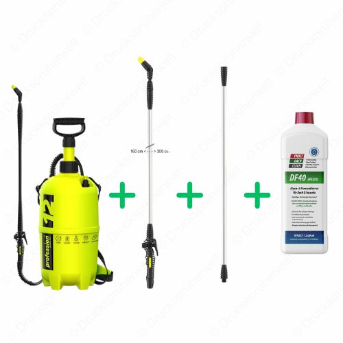 B028 Drucksprüher Profidachclean Spar Bundle mit 3m Lanze + 1x Lanzenverlängerung + Profidachclean