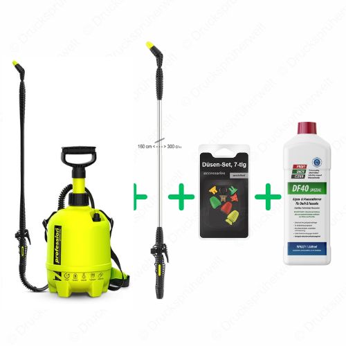 B031 Drucksprüher Profidachclean Spar Bundle mit 3m Lanze + 3 teiliges Düsen-Set+ Profidachclean