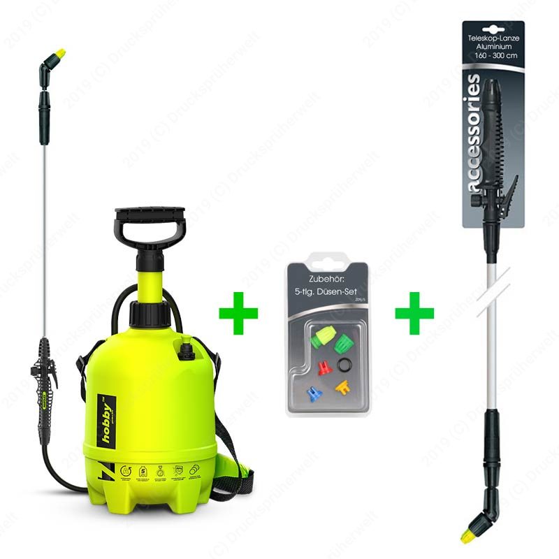 Drucksprüher Bundle B003 P7H Drucksprüher + Düsen-Set+ 3 Meter Lanze
