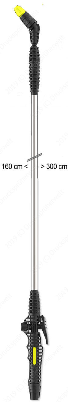 T300 Sprühlanze bis 3m ausziehbar, die lange Lanze ist bis 5 m kombinierbar