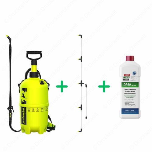 B038 Drucksprüher Profidachclean Spar Bundle mit 3 strahligen Flaechensprueharm + Profidachclean