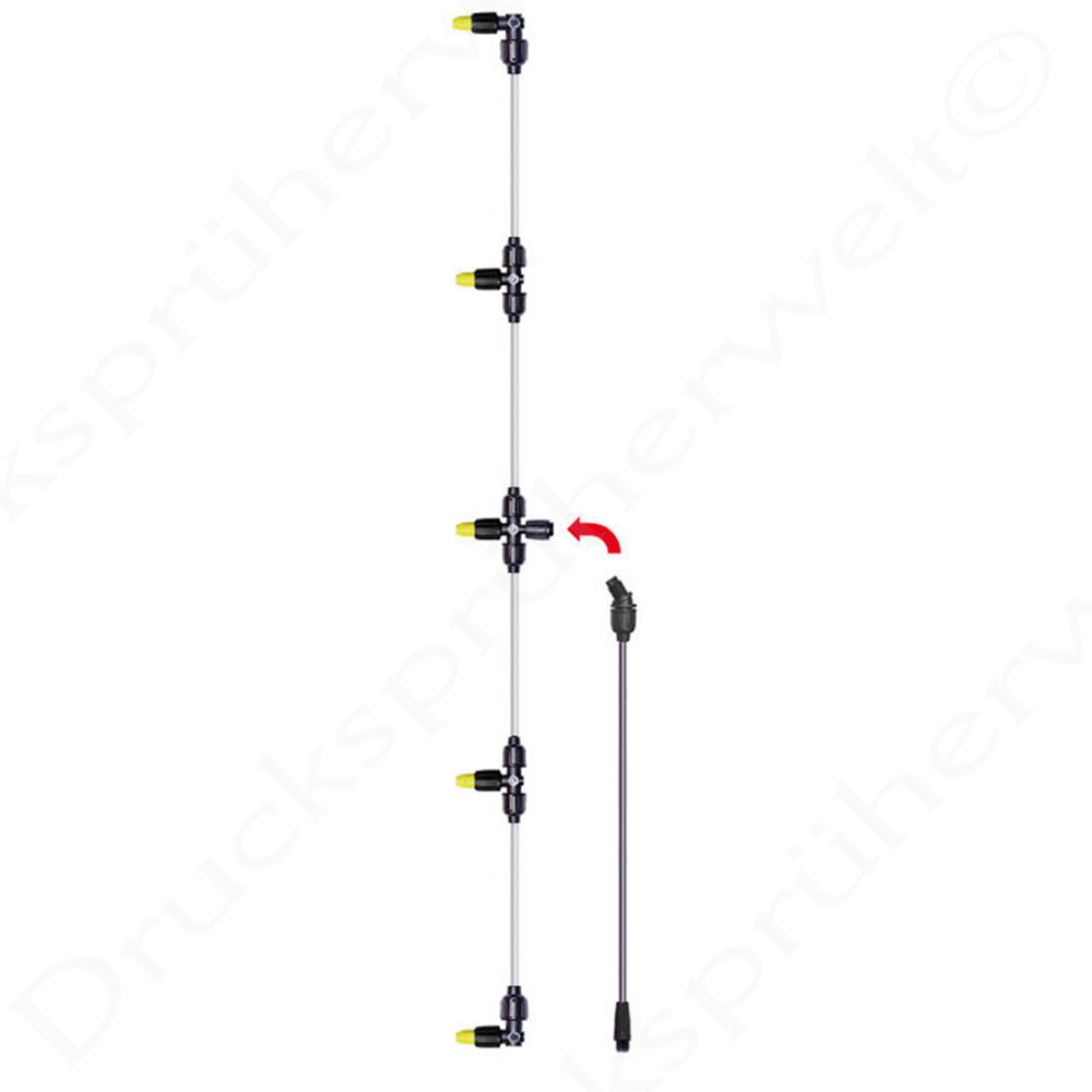 5-düsiger Flächenprüharm 150 cm Sprühbreite