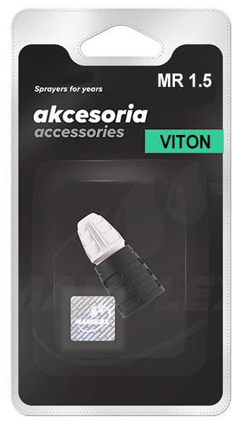 MR 1.5 Düsenkopf mit Viton Dichtungen, 1,5 mm Durchfluss, verstellbare Rundstrahldüse – Ersatzteil für säurehaltige Reinigungsmittel